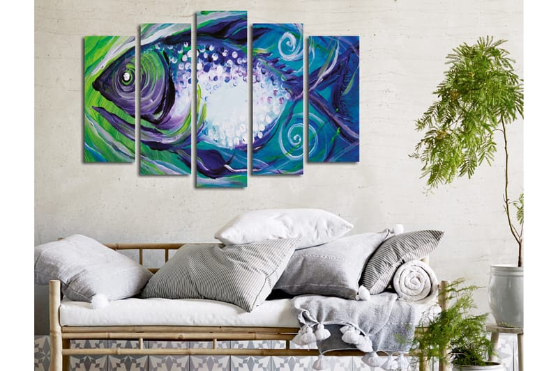 Canvasmålning Dekorativ 5 Delar - Flerfärgad - Inredning - Tavlor & posters - Canvastavla