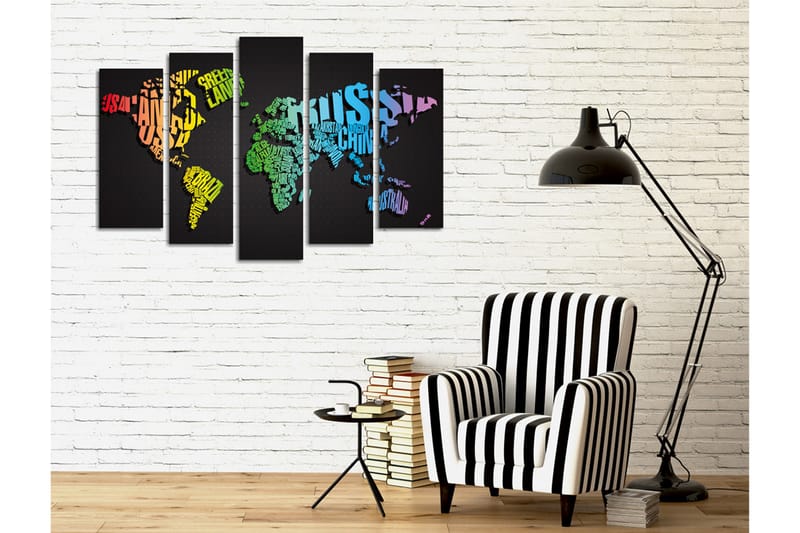 Canvasmålning Dekorativ 5 Delar - Flerfärgad - Inredning - Tavlor & posters - Canvastavla