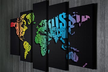 Canvasmålning Dekorativ 5 Delar - Flerfärgad - Inredning - Tavlor & posters - Canvastavla