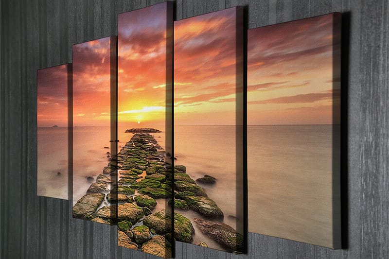 Canvasmålning Dekorativ 5 Delar - Flerfärgad - Inredning - Tavlor & posters - Canvastavla