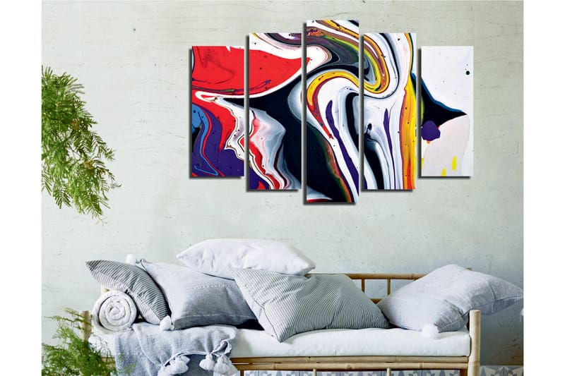 Canvasmålning Dekorativ 5 Delar - Flerfärgad - Inredning - Tavlor & posters - Canvastavla
