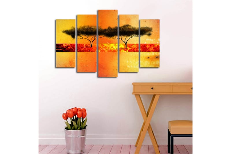 Canvasmålning Dekorativ 5 Delar - Flerfärgad - Inredning - Tavlor & posters - Canvastavla