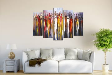 Canvasmålning Dekorativ 5 Delar - Flerfärgad - Inredning - Tavlor & posters - Canvastavla