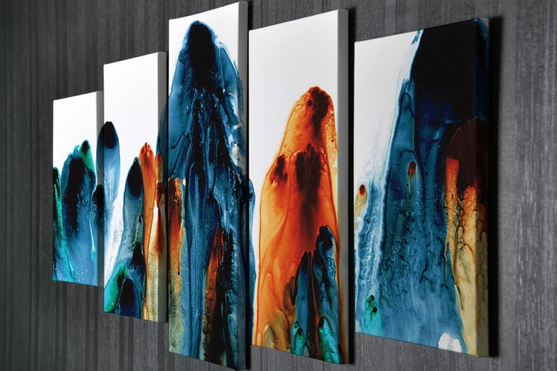 Canvasmålning Dekorativ 5 Delar - Flerfärgad - Inredning - Tavlor & posters - Canvastavla