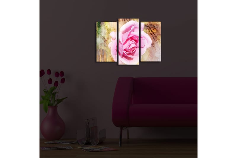 Canvasmålning Dekorativ LED-belysning 3 Delar - Flerfärgad - Inredning - Tavlor & posters - Canvastavla