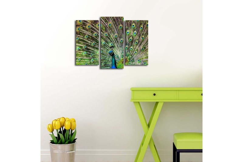 Canvasmålning Dekorativ LED-belysning 3 Delar - Flerfärgad - Inredning - Tavlor & posters - Canvastavla