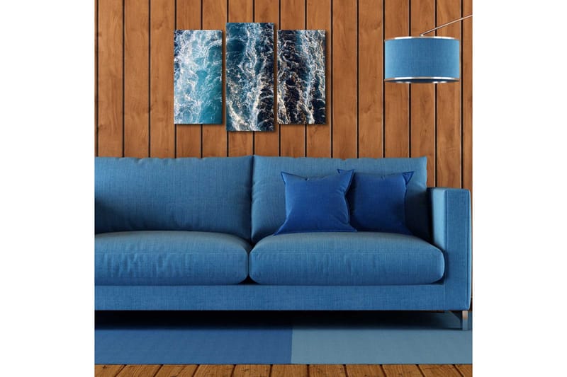 Canvasmålning Dekorativ LED-belysning 3 Delar - Flerfärgad - Inredning - Tavlor & posters - Canvastavla