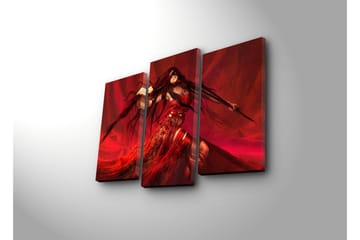 Canvasmålning Dekorativ LED-belysning 3 Delar - Flerfärgad - Inredning - Tavlor & posters - Canvastavla