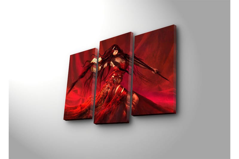 Canvasmålning Dekorativ LED-belysning 3 Delar - Flerfärgad - Inredning - Tavlor & posters - Canvastavla