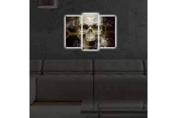 Canvasmålning Dekorativ LED-belysning 3 Delar - Flerfärgad - Inredning - Tavlor & posters - Canvastavla