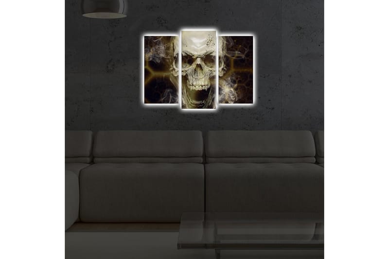 Canvasmålning Dekorativ LED-belysning 3 Delar - Flerfärgad - Inredning - Tavlor & posters - Canvastavla