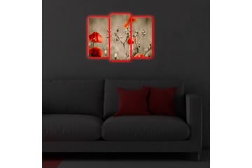 Canvasmålning Dekorativ LED-belysning 3 Delar - Flerfärgad - Inredning - Tavlor & posters - Canvastavla