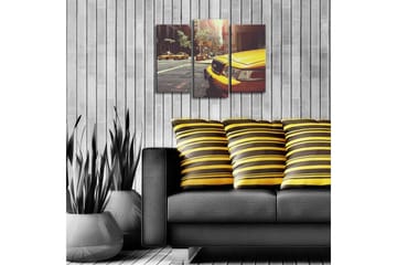 Canvasmålning Dekorativ LED-belysning 3 Delar - Flerfärgad - Inredning - Tavlor & posters - Canvastavla