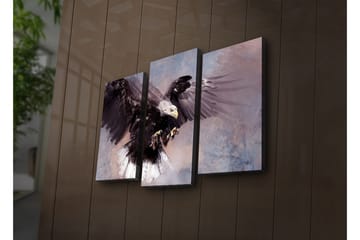 Canvasmålning Dekorativ LED-belysning 3 Delar - Flerfärgad - Inredning - Tavlor & posters - Canvastavla