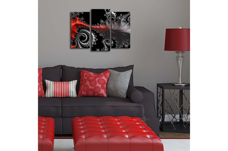 Canvasmålning Dekorativ LED-belysning 3 Delar - Flerfärgad - Inredning - Tavlor & posters - Canvastavla
