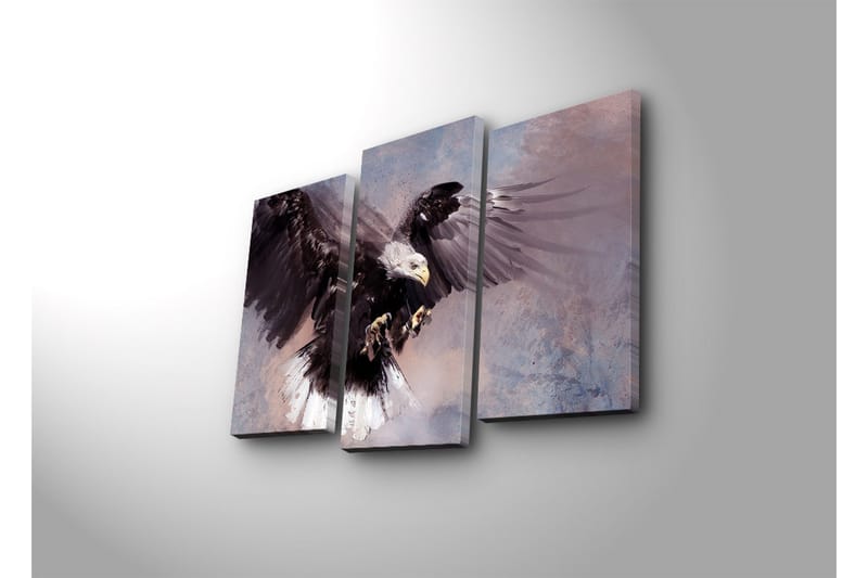 Canvasmålning Dekorativ LED-belysning 3 Delar - Flerfärgad - Inredning - Tavlor & posters - Canvastavla