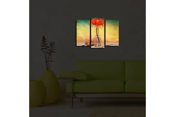 Canvasmålning Dekorativ LED-belysning 3 Delar - Flerfärgad - Inredning - Tavlor & posters - Canvastavla