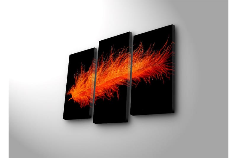Canvasmålning Dekorativ LED-belysning 3 Delar - Flerfärgad - Inredning - Tavlor & posters - Canvastavla