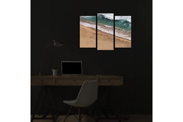 Canvasmålning Dekorativ LED-belysning 3 Delar - Flerfärgad - Inredning - Tavlor & posters - Canvastavla