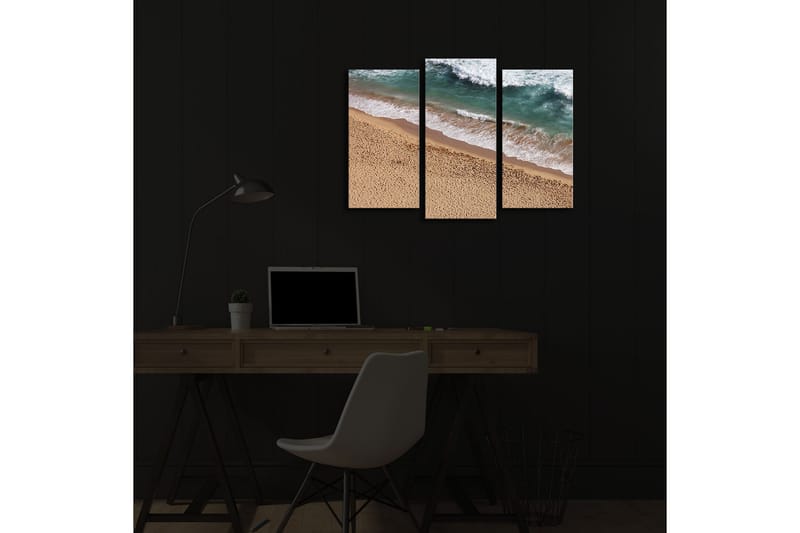 Canvasmålning Dekorativ LED-belysning 3 Delar - Flerfärgad - Inredning - Tavlor & posters - Canvastavla