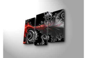Canvasmålning Dekorativ LED-belysning 3 Delar - Flerfärgad - Inredning - Tavlor & posters - Canvastavla