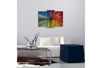 Canvasmålning Dekorativ LED-belysning 3 Delar - Flerfärgad - Inredning - Tavlor & posters - Canvastavla