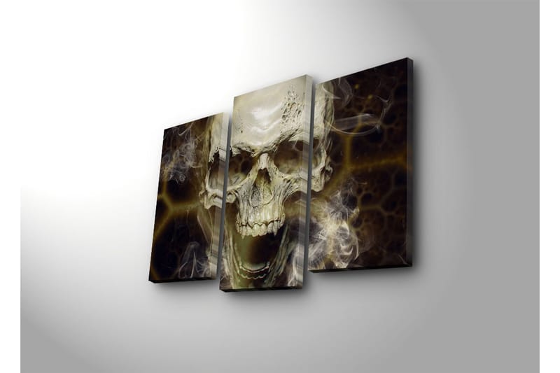 Canvasmålning Dekorativ LED-belysning 3 Delar - Flerfärgad - Inredning - Tavlor & posters - Canvastavla