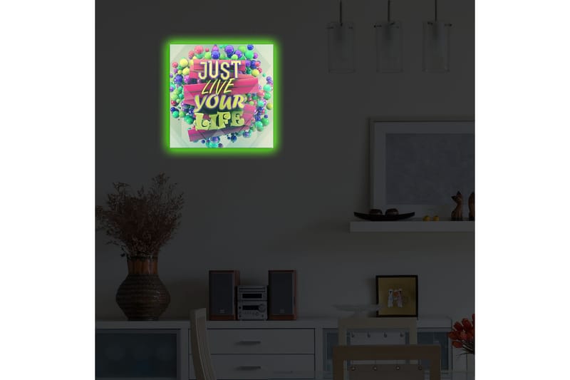 Canvasmålning Dekorativ LED-belysning - Flerfärgad - Inredning - Tavlor & posters - Canvastavla