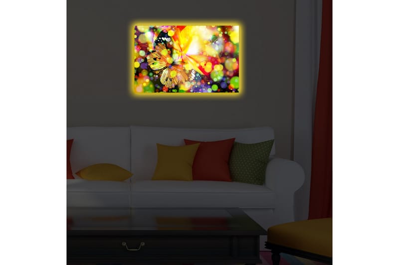 Canvasmålning Dekorativ LED-belysning - Flerfärgad - Inredning - Tavlor & posters - Canvastavla