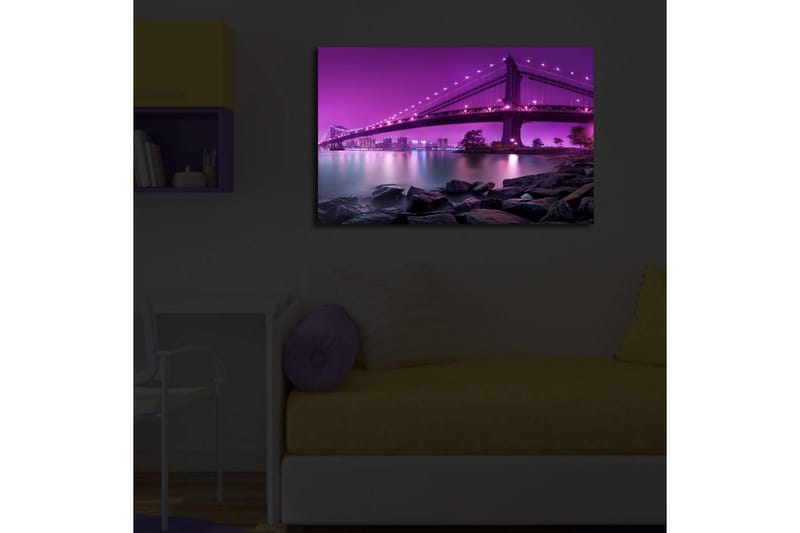Canvasmålning Dekorativ LED-belysning - Flerfärgad - Inredning - Tavlor & posters - Canvastavla