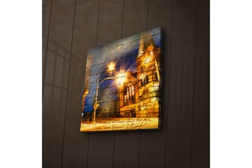 Canvasmålning Dekorativ LED-belysning - Flerfärgad - Inredning - Tavlor & posters - Canvastavla