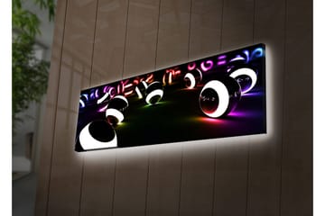 Canvasmålning Dekorativ LED-belysning - Flerfärgad - Inredning - Tavlor & posters - Canvastavla