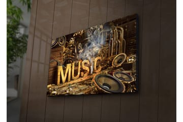 Canvasmålning Dekorativ LED-belysning - Flerfärgad - Inredning - Tavlor & posters - Canvastavla
