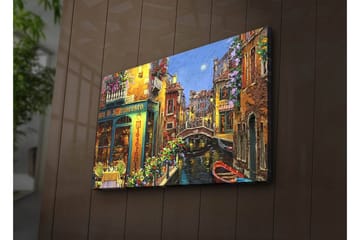 Canvasmålning Dekorativ LED-belysning - Flerfärgad - Inredning - Tavlor & posters - Canvastavla