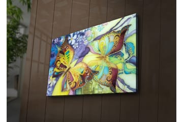Canvasmålning Dekorativ LED-belysning - Flerfärgad - Inredning - Tavlor & posters - Canvastavla