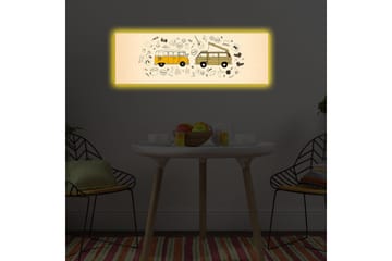 Canvasmålning Dekorativ LED-belysning - Flerfärgad - Inredning - Tavlor & posters - Canvastavla