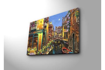 Canvasmålning Dekorativ LED-belysning - Flerfärgad - Inredning - Tavlor & posters - Canvastavla