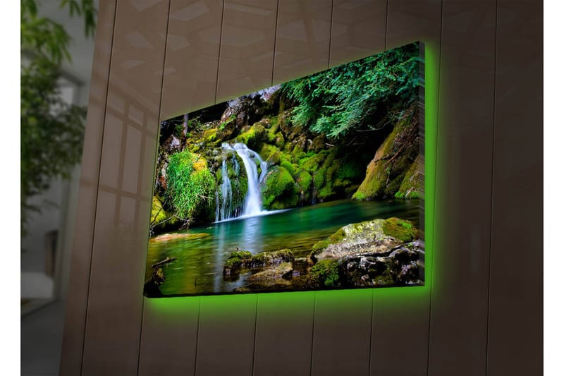 Canvasmålning Dekorativ LED-belysning - Flerfärgad - Inredning - Tavlor & posters - Canvastavla