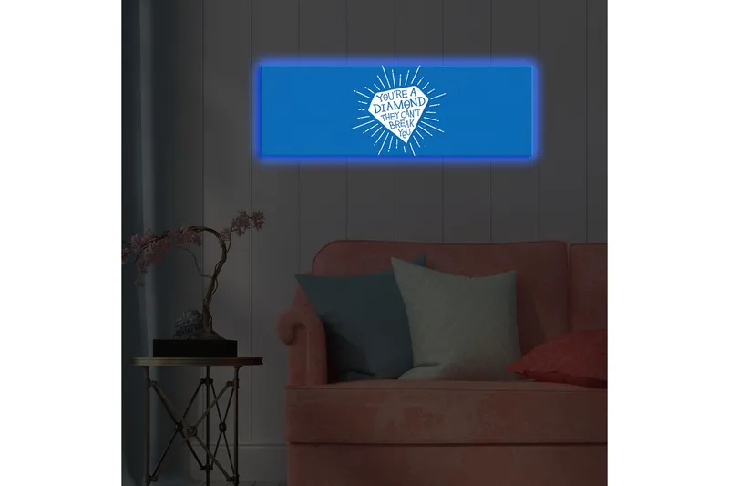 Canvasmålning Dekorativ LED-belysning - Flerfärgad - Inredning - Tavlor & posters - Canvastavla