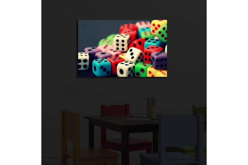 Canvasmålning Dekorativ LED-belysning - Flerfärgad - Inredning - Tavlor & posters - Canvastavla