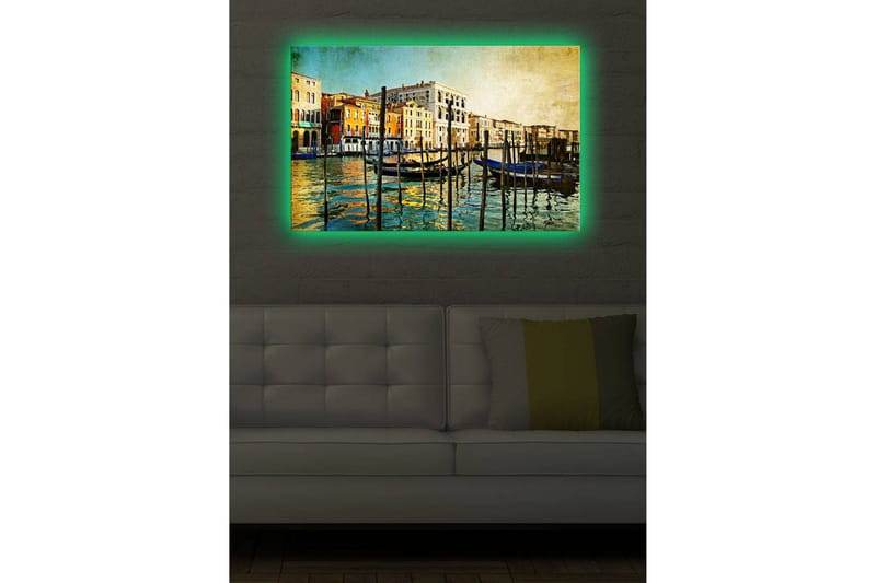 Canvasmålning Dekorativ LED-belysning - Flerfärgad - Inredning - Tavlor & posters - Canvastavla