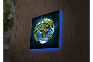 Canvasmålning Dekorativ LED-belysning - Flerfärgad - Inredning - Tavlor & posters - Canvastavla