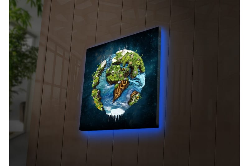 Canvasmålning Dekorativ LED-belysning - Flerfärgad - Inredning - Tavlor & posters - Canvastavla