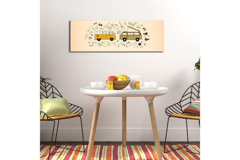 Canvasmålning Dekorativ LED-belysning - Flerfärgad - Inredning - Tavlor & posters - Canvastavla