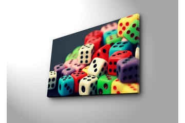 Canvasmålning Dekorativ LED-belysning - Flerfärgad - Inredning - Tavlor & posters - Canvastavla