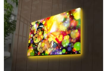 Canvasmålning Dekorativ LED-belysning - Flerfärgad - Inredning - Tavlor & posters - Canvastavla