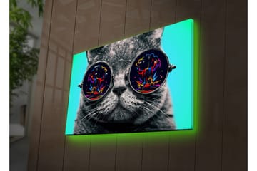 Canvasmålning Dekorativ LED-belysning - Flerfärgad - Inredning - Tavlor & posters - Canvastavla
