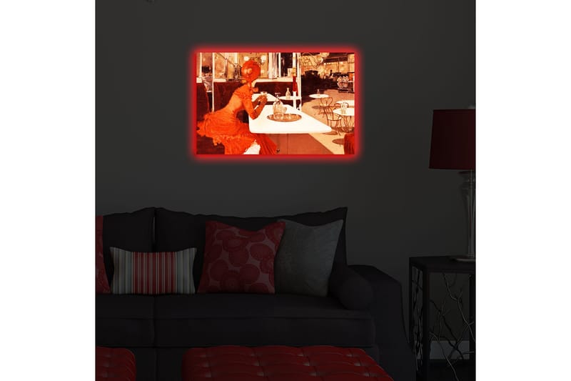 Canvasmålning Dekorativ LED-belysning - Flerfärgad - Inredning - Tavlor & posters - Canvastavla