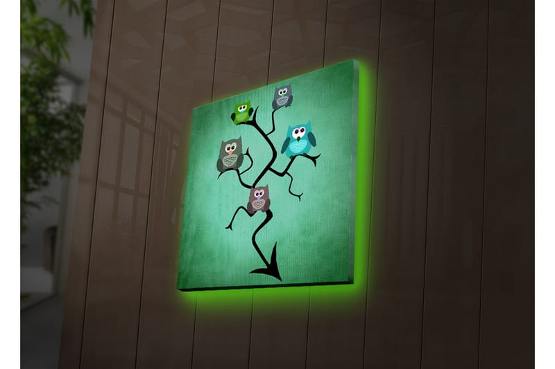 Canvasmålning Dekorativ LED-belysning - Flerfärgad - Inredning - Tavlor & posters - Canvastavla