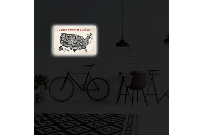 Canvasmålning Dekorativ LED-belysning - Flerfärgad - Inredning - Tavlor & posters - Canvastavla
